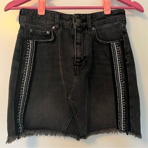 Free People Embellished Mini Skirt
